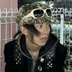 00s archive leopard fur cap grunge 平成