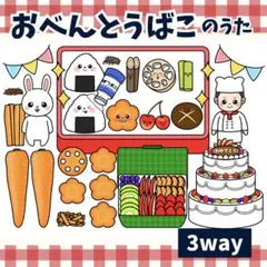 パネルシアター「おべんとうばこのうた」(弁当箱歌あそび保育教材お誕生日会）h1