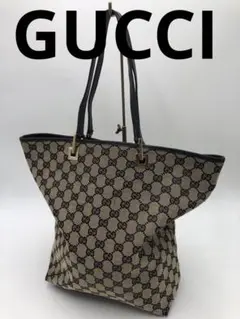 GUCCI ブランド ブラック トートバッグ GG キャンバス お洒落 メンズ