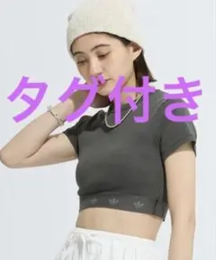 【タグ付き】adidas originals リブ半袖トップ JD0041