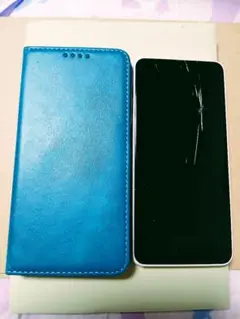 GALAXY A23 5G SIMフリー 手帳型スマホケース付き 画面割れ有り