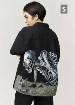 新品未使用　がしゃどくろ｜ポリトロビッグシルエット半袖シャツ　Sサイズ　グラニフ