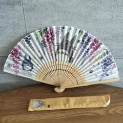 【となりのトトロ】扇子と扇子袋セット しだれ藤 スタジオジブリ