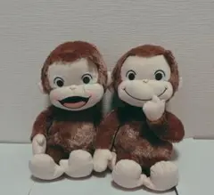おさるのジョージ 赤いほっぺLぬいぐるみピュアキラVer. 全2種類セット