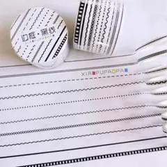 【xf07】小浮泡泡 /黑线一套3mm和紙 10巻セット