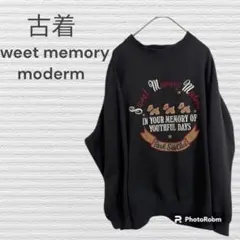 古着sweet memory modermスウェット 黒 ビンテージNo.36