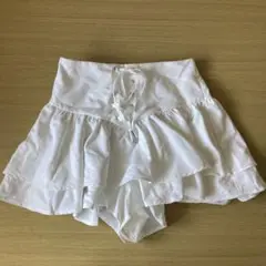 白フリル　スカート（キュロット）