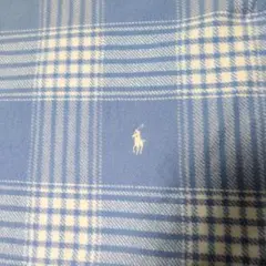 Ralph Lauren ブルーチェック柄 ハーフブランケット