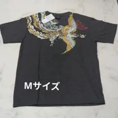 BULLET NOISE 鷲グラフィック Tシャツ M　チャコール　グレー　和柄