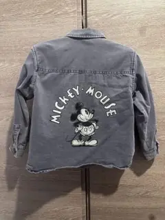 ZARA ミッキーマウス 長袖シャツ 3-4歳 グレー