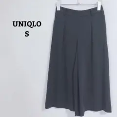 ユニクロ　ガウチョパンツ　ワイド　後ろゴム　ストレッチ　オフィカジ　Ｓ