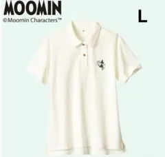 【新品】MOOMIN　スナフキン　ポロシャツ　Ｌサイズ　ホワイト