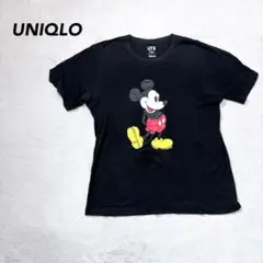 【ユニクロ】ディズニーコラボTシャツ ミッキーマウス ブラック L ディズニー