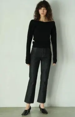 【美品】CLANE シークレットデニム０サイズ/ライトブラック