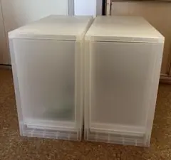無印良品　引き出し　収納　スリム収納ボックス 半透明 2個セット