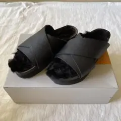 MAISON EUREKAサンダルFUR BLACK 37
