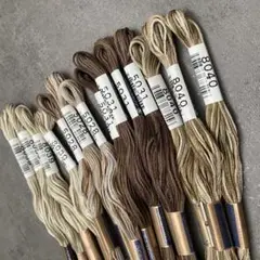 【大特価】ハンドメイド　コスモ　刺繍糸　タッセルフリンジ糸　マーブル13本セット