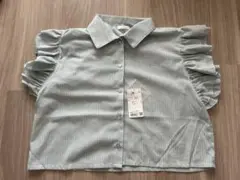 新品未使用　アーバンリサーチ　フリルリネンショートブラウス
