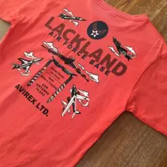AVIREX　オレンジ　アメリカ空軍　半袖　Tシャツ　Lサイズ