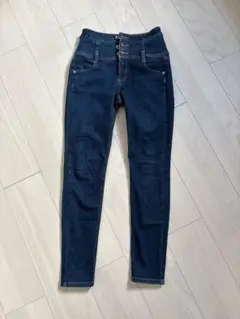 Heather ストレッチスキニーパンツ ダークブルー S