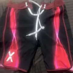 VEATM サーフパンツ 黒/赤/ピンク