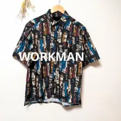 WORKMAN シャツ トップス 柄シャツ 民族柄 個性的 お洒落 総柄