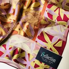 スカーフ シルク100%　ペイズリー柄　78cm×78cm 未使用