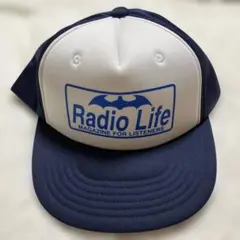 Radio Life ロゴ入りキャップ ネイビー/ホワイト
