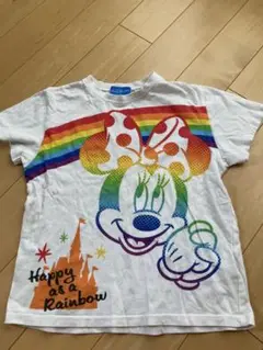 ディズニーリゾート ミニーマウス 半袖Tシャツ レインボー 130㎝