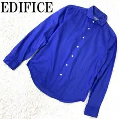 EDIFICE エディフィス 長袖シャツ ブルー 44 B1114