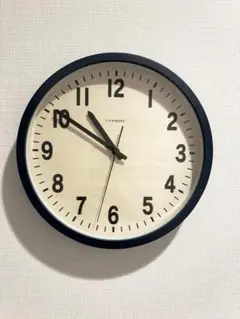 CHAMBRE Wall Clock ネイビー 木製 壁掛け時計