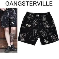 GANGSTERVILLE 未使用新品セットアップ　パーカー&ショートパンツ　L フードジップパーカー×ショートパンツボアセットアップ[ze881