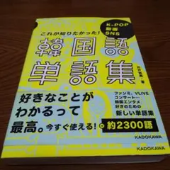 K-POP 動画 SNS これが知りたかった!韓国語単語集