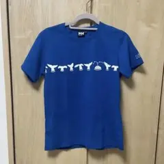 HELLY HANSEN プリントTシャツ　Lサイズ　ブルー