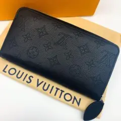ルイヴィトン マヒナ イリス ジッピー モノグラム ブラック レザー 財布 黒