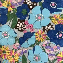 花柄　生地★レトロフラワー★バニラン織★お値下げ