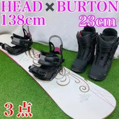 【状態良好】HEAD・バートン レディース スノーボード3点セット/フリーラン