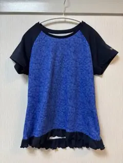 kitson フリル付き青Tシャツ　Ｌ