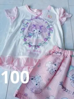 新品マイメロパジャマ　ピンクルームウェア　100