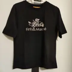 美品　タグ付き新品未使用　ブラック　半袖　プリントTシャツ　フィント　夏