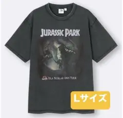 GU ジュラシック・パーク ウォッシュドグラフィックTシャツ (5分袖)