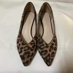 ユナイテッドアローズ　グリーンレーベルリラクシングヒョウ柄 パンプス