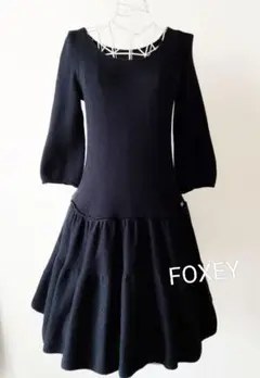 ☆フォクシーニューヨークニットワンピースブラック☆40 ☆