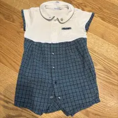 familiar 半袖ロンパース 70cm ファミリアチェック