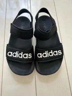 adidas ブラック サンダル 18cm