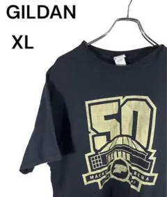ギルダン　US古着　Tシャツ　ブラック　XL