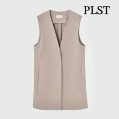 PLST ベージュ ノースリーブ ベスト