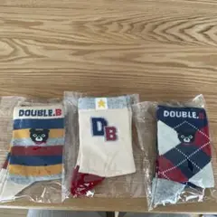 DOUBLE.B キッズ靴下 3足セット