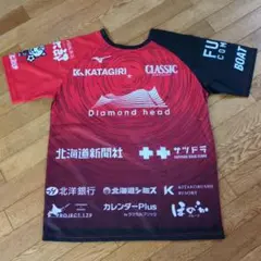 コンサドーレ札幌　応援ユニフォーム　Mizuno レッド ブラック シャツ