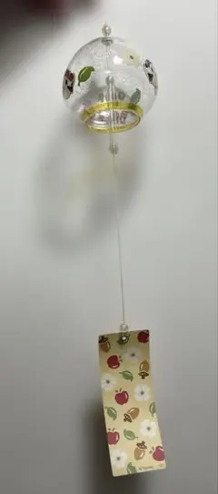 チップとデール風鈴 ガラス製 短冊付き